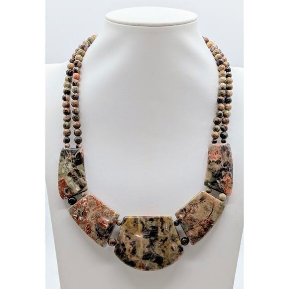 Desert Rose Trading 925 Sterling Silver Volcanic Quartzite Necklace - 114.8g - Picture 1 of 8